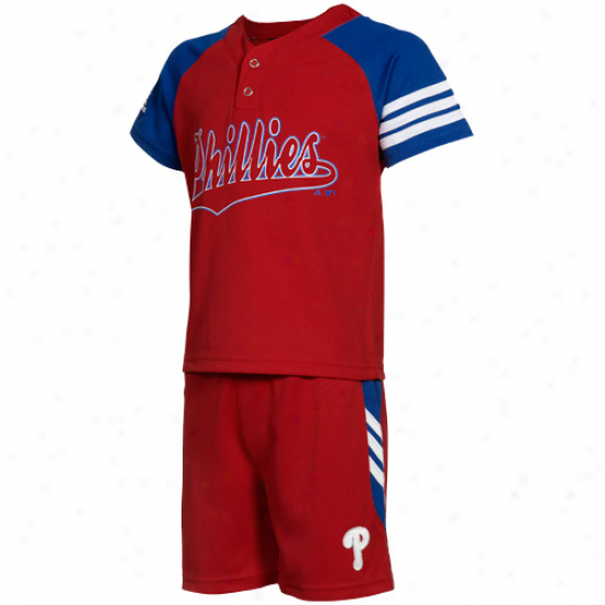 Adidas Philadelphia Phillies Toddler Jersey Set - Red/royal Blue