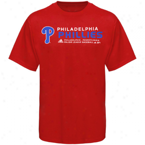 Adidas Philadelphia Phillies Youth Red Diamond Edge T-shirt