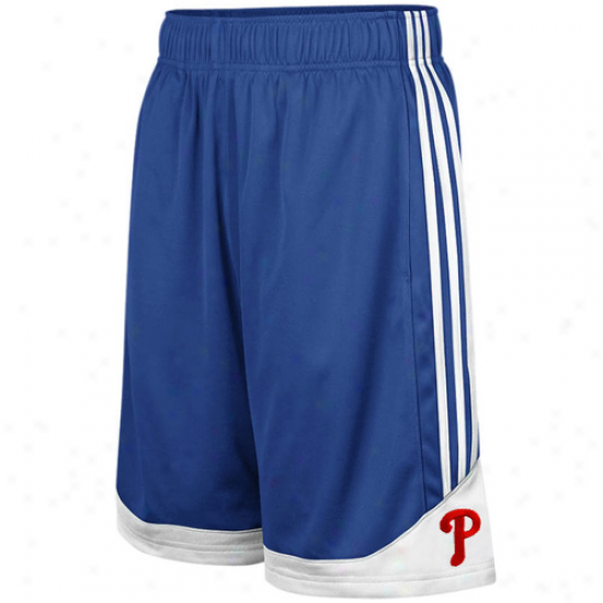 Adidas Pbiladelphia Phillies Youth Royal Blje Pre-game Mesh Shorts