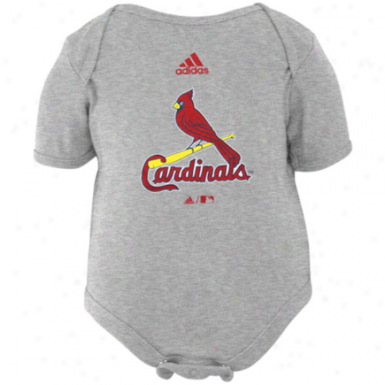 Adidas St. Louis Cardinals Infant Ash Team Logo Creeper