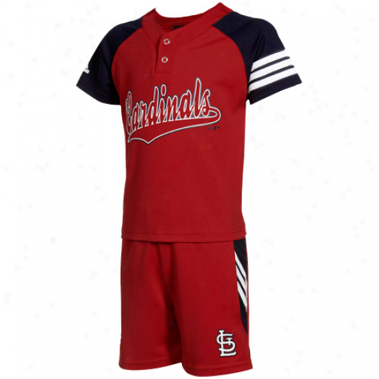 Adidas St. Louis Cardinals Toddler Baseball T-shirt & Shorts Set - Red