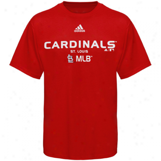 Adidas St. Louis Cardinals Youth Red Steel Edge T-shirt