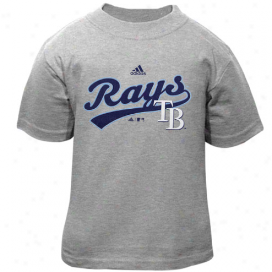 Adidas Tampa Bay Rays Toddler Ash Script T-shirt