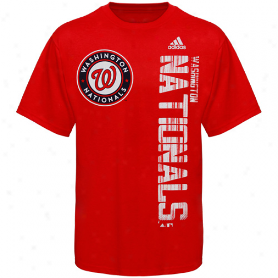 Adidas Washington Nationals Youth Red The Loudest T-shirt