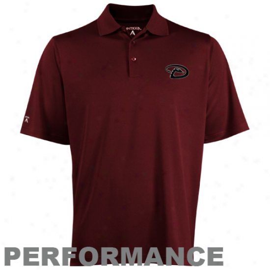 Antigua Arizona Diamondbacks Sedona Red Pique Performance Polo