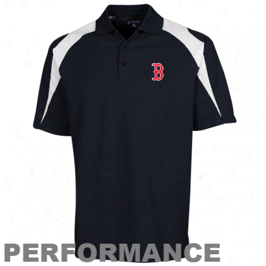 Antigua Boston Red Sox Navy Blue Innovate Performance Polo