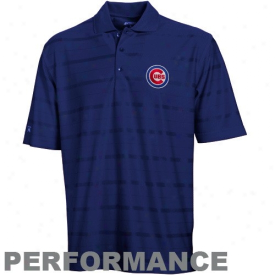 Antigua Chicago Cubs Royal Blue Tone Performance Polo