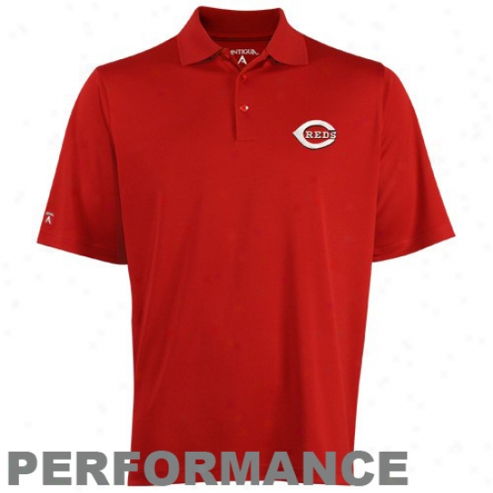 Antigua Cincinnati Reds Red Exceed Polo