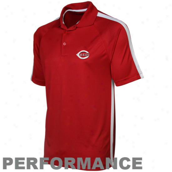 Antigua Cincinnati Reds Red Revel Performanxe Polo