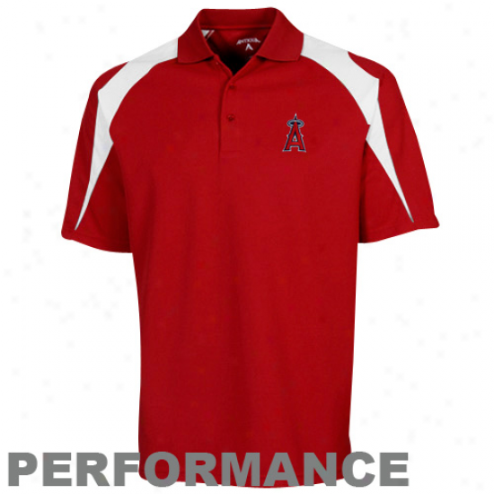 Antigua Los Anyeles Angels Of Anaheim Red Innovate Performance Polo