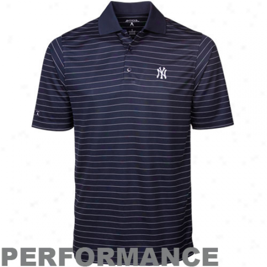 Antigua New York Yankees Navy Blue Elevate Performance Polo