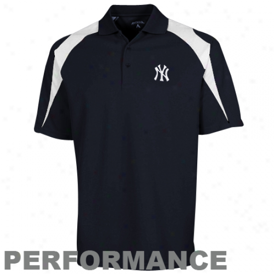 Antihua New York Yankees Navy Blue Introduce novelties Performance Polo