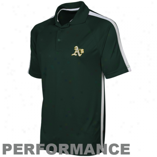 Antigua Oaklznd Athletics Green Revel Performance Polo