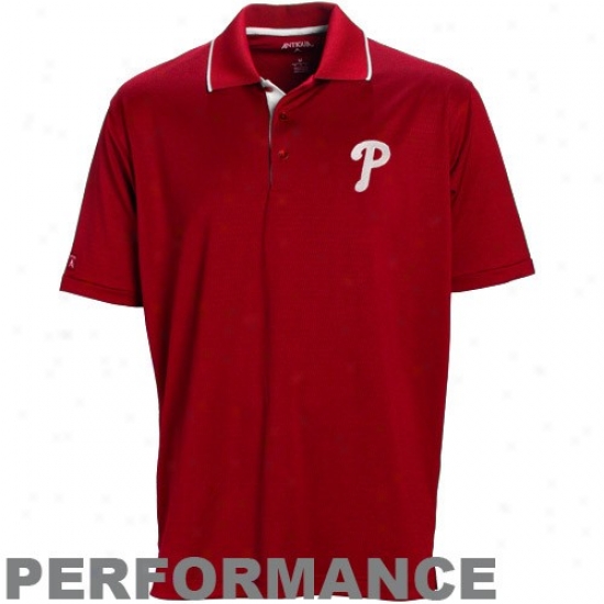 Antigua Philadelphia Phillies Red Impact Performance Polo