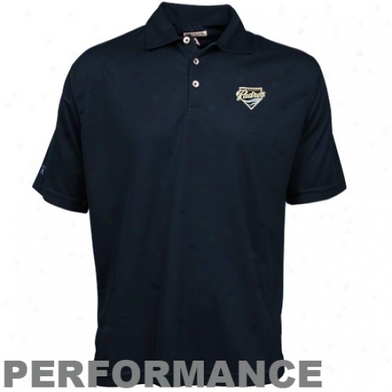 Antigua San Diego Padres Navy Blue Excellence Performance Polo