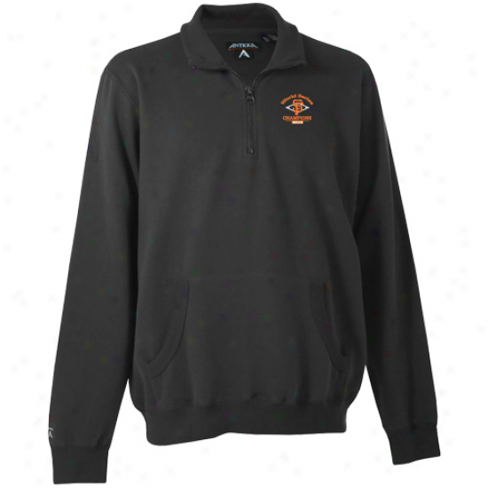 Antigua San Francisco Giants Dismal 2010 World Series Champions Revolution 1/4 Zip Cover fleecily Jacket