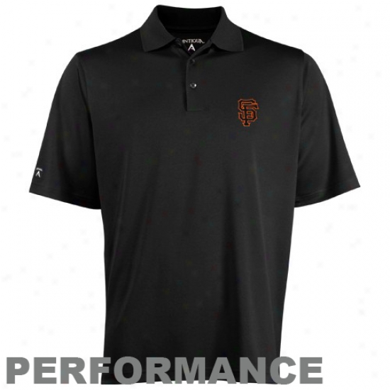 Antigua San Francisco Giants Black Exceed Polo