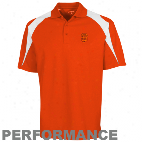 Antigua San Francisco Giants Orange Innovate Performance Polo