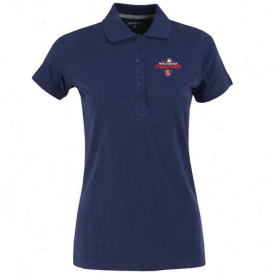 Antigua St. Louis CardinalsL adies Navy Blue 2011 World Series Champions Spark Polo