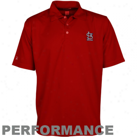 Antigua St. Louis Cardinals Red Exceed Performance Polo