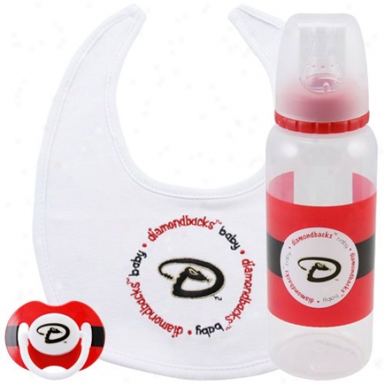 Arizona Diamondbacks 3-piece Pacifier, Bib & Bottle Gift Set