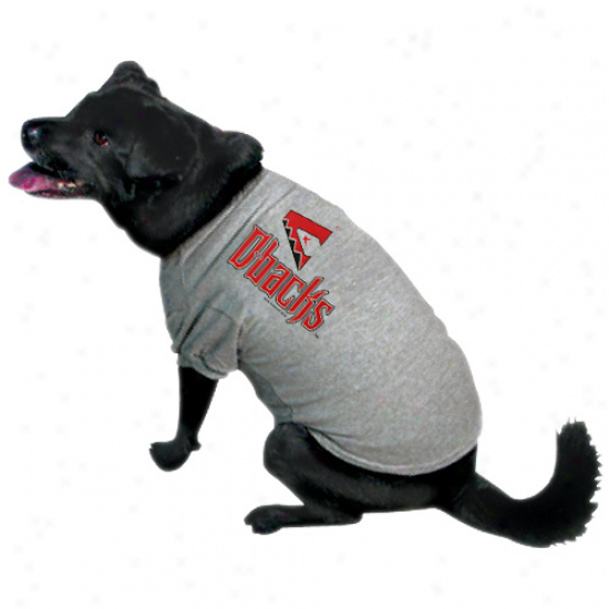 Arizona Diamondbacks Ash Logo Pet T-shirt