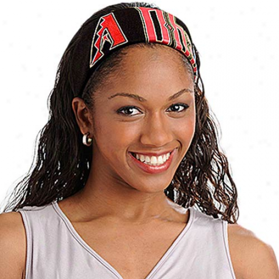 Arizona Diamondbacks Ladies Black Fanband Jersey Headband