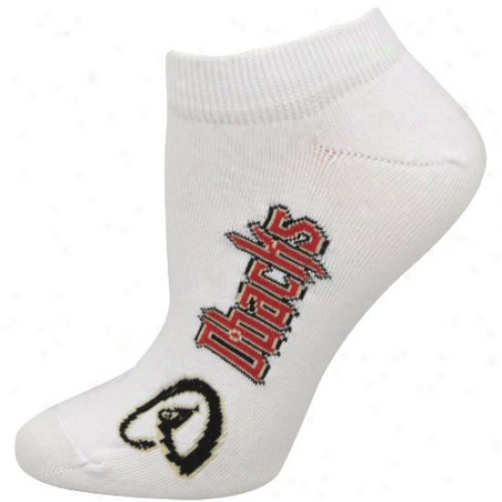 Arizona Diamondbacks Women's Team Name Solid Ankle Socks - White