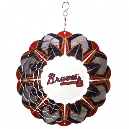 Atlanta Braves 10''' Team Logo Designer Wind Spinner