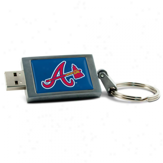 Atlanta Braves 4gb Usb Flash Drive Keychain