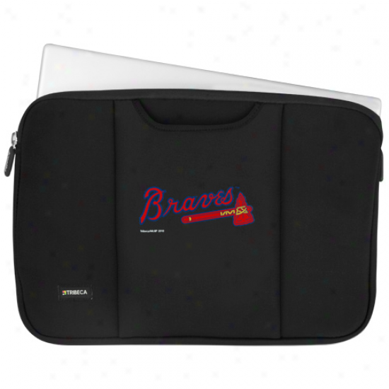 Atlanta Braves Black 15'' Laptop Breathe Sleeve