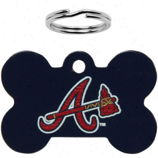 Atlanta Braves Bone Engravable Pet Id Tag