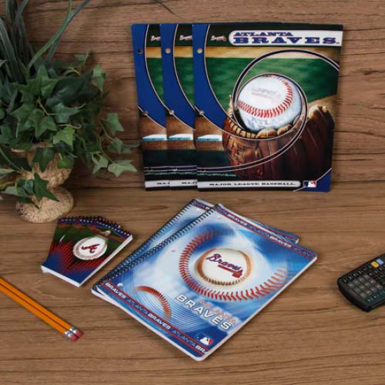 Atlanta Braves Folder, Nptebook & Memo Pad School Combo Pack