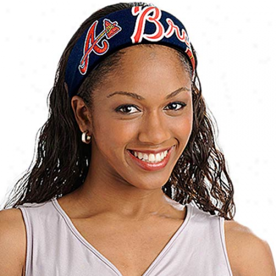 Atlanta Barves Ladies Navy Blue Fanband Jersey Headband