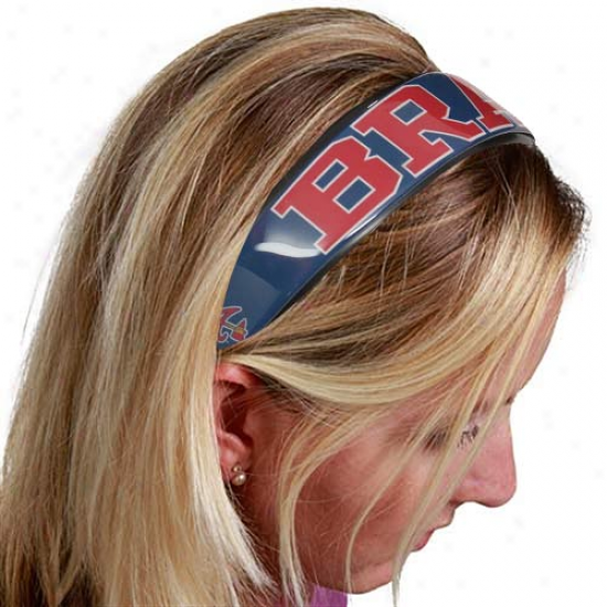 Atlanta Braves Ladies Ships Blue Large Domed Headband