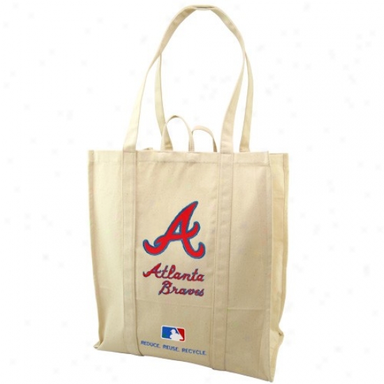 Atlanta Braves Natural Resuable Organic Tote Bag