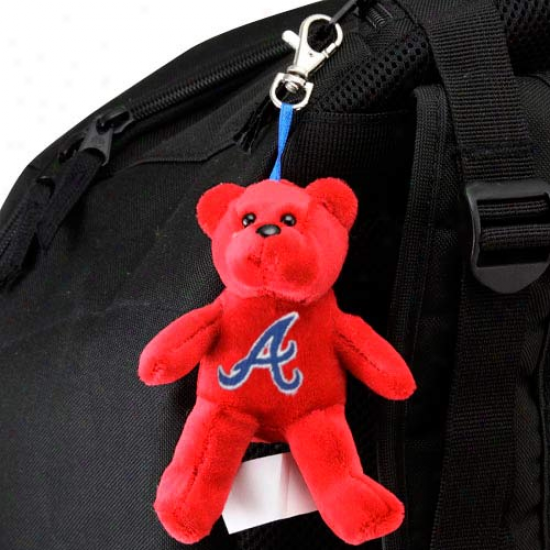 Atlanta Braves Red Plush Bear Keychain