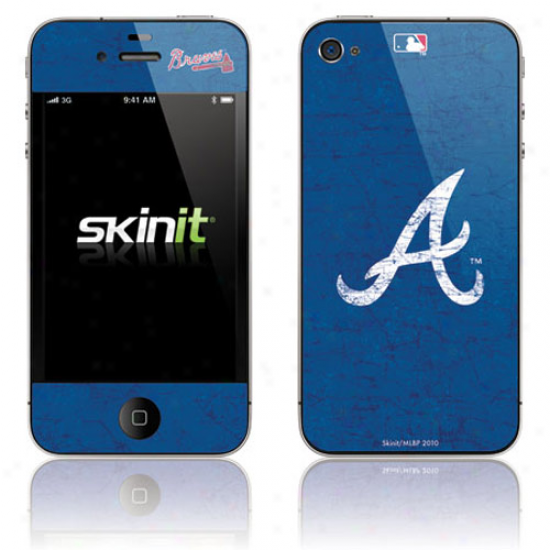 Atlanta Brages Royal Blue Iphone 4 Distressed Skin