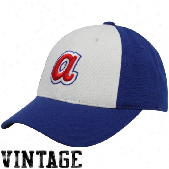 Atlanta Braves Royal Blue-white 1975 Throwback Cooperstown Fitted Hat