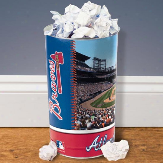 Atlanta Braves Taperde Wastebasket