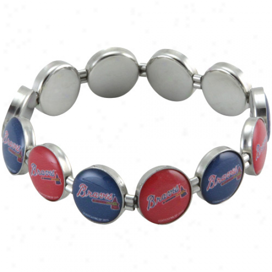 Atlanta Braves Teaam Logo Charm Beaded Bracelet