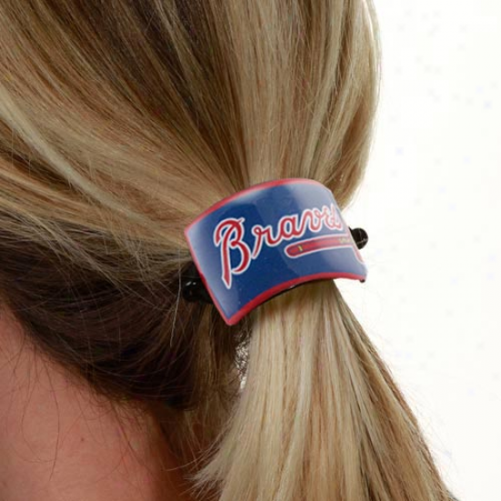 Atlanta Braves Team Logo Cuff Ponytail Holder