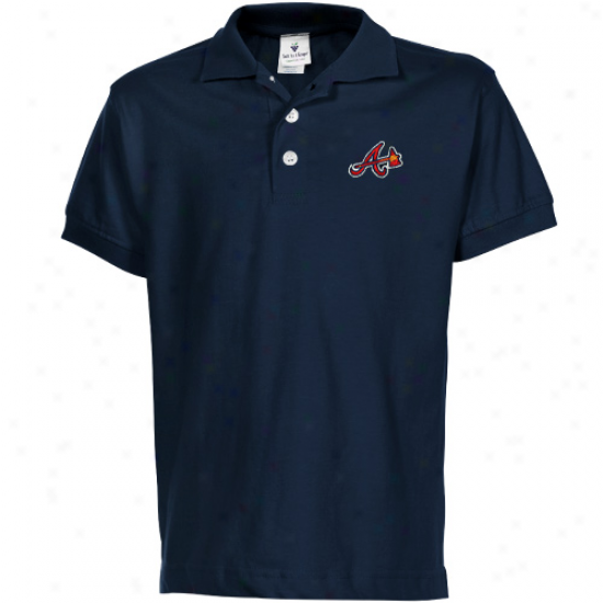 Atlanta Braves Toddler Mascot Polo - Ships of war Blue