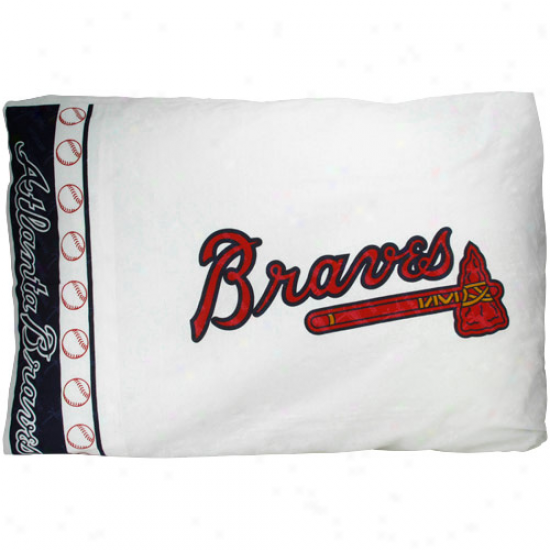 Atlanta Braves Whute Pillowcase