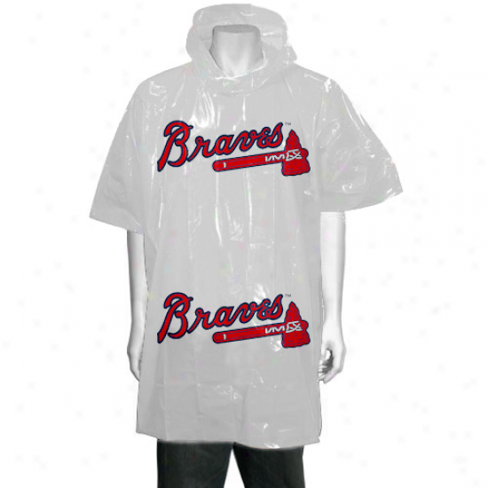 Atlanta Braves White Short Sleeve Pkncho