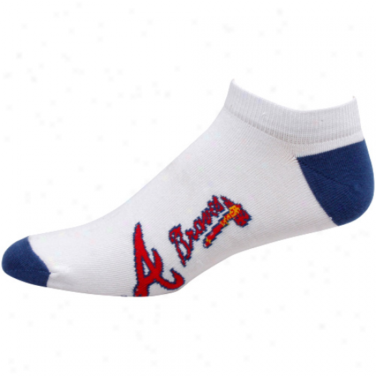 Atlanta Braves White Team Logo Ankle Socks