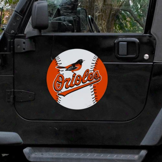 Baltimore Orioles 12'' Team Logo Car Magnet