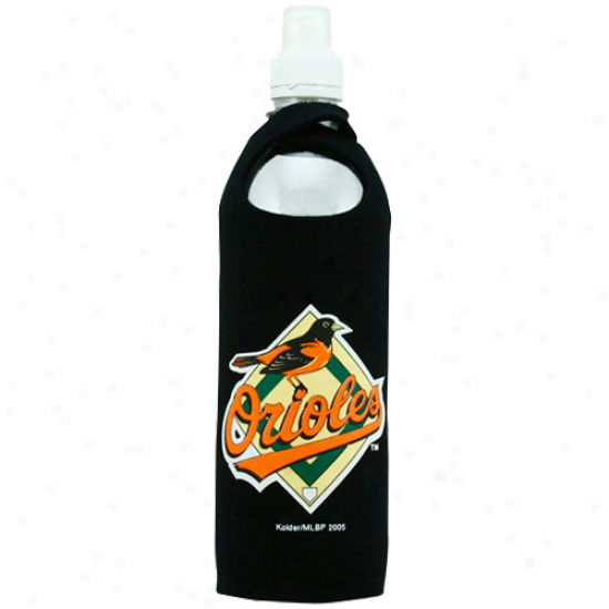 Baltimore Orioles 16oz. Black Wate rBottle & Coolie Combo