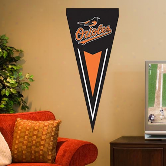 Baltimore Orioles Black Applique Pennant