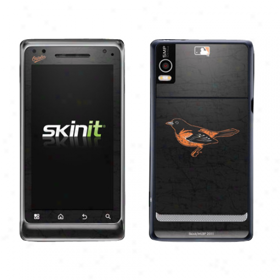 Baltimore Orioles Black Droid 2 Distressed Skin